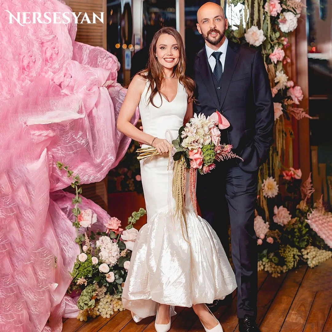 

Nersesyan Элегантное свадебное платье русалки Атласное пышное платье невесты Свадебное платье для помолвки 2025 свадебное платье по индивидуальному заказу