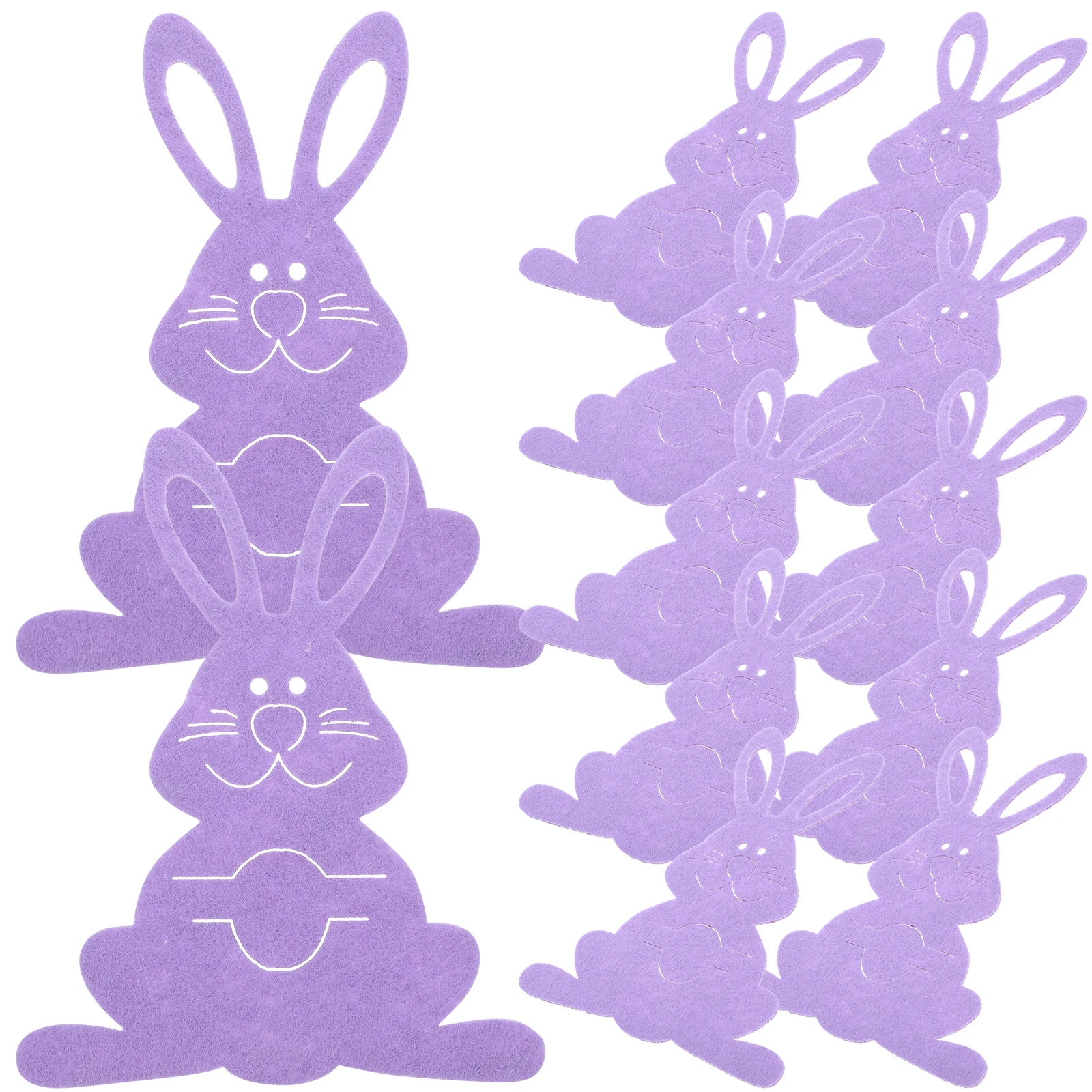 

12 Pcs Organizer Rabbit Cutlery Bag Tableware Utensil Holder Pouch Decorations Shape Bags Banquet