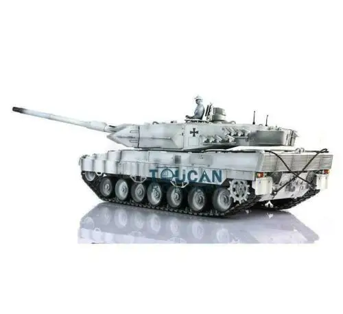 1/16 HENG długie 7.0 Leopard2A6 zbiornik RC 3889 metalowe gąsienice z gumami zdalnie sterowanym samochodowym zabawkami dla chłopców TH17629-SMT4