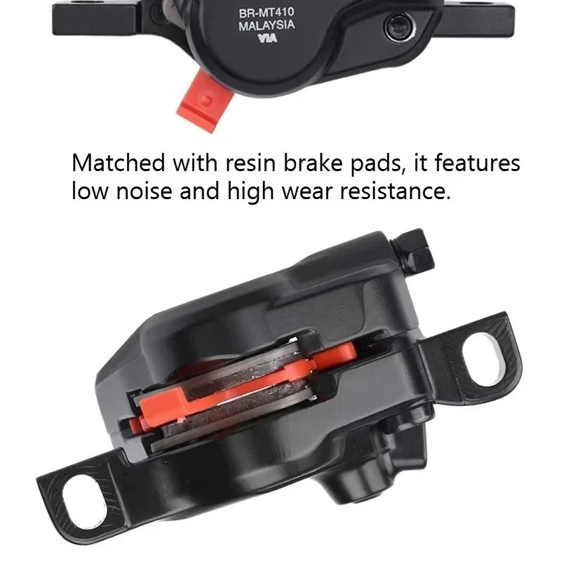 

Гидравлический дисковый тормоз SHIMANO MT410 MT420 BR-MT410/MT420, 2-поршневой суппорт, тормозная ручка BL-MT401 на 2 пальца