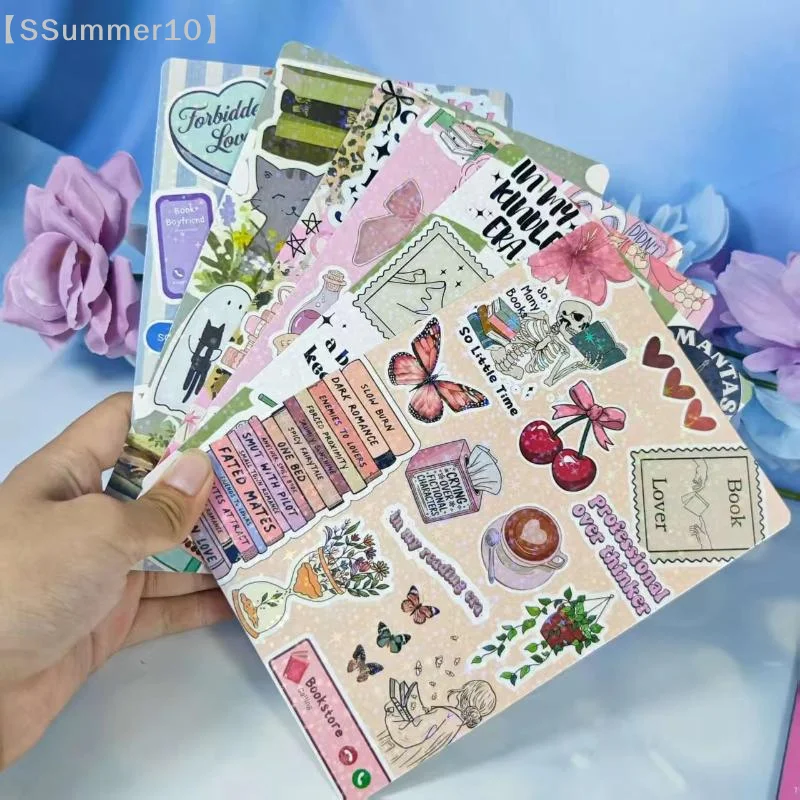 【SSummer10】【xxx】Cartoon Bow Decorative Insert Paper Cards For Transparent Reader Case Tablet Decor【SS】