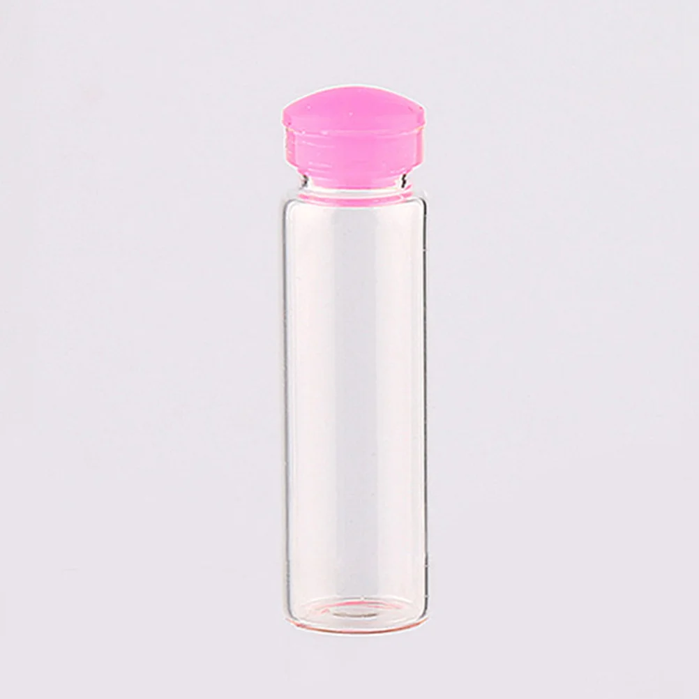 

50Pcs 0.5ml Clear Mini Glass Jars Silicone Plug DIY Wish Bottles Message Wedding Party Favors Decor Mini Wish Bottle