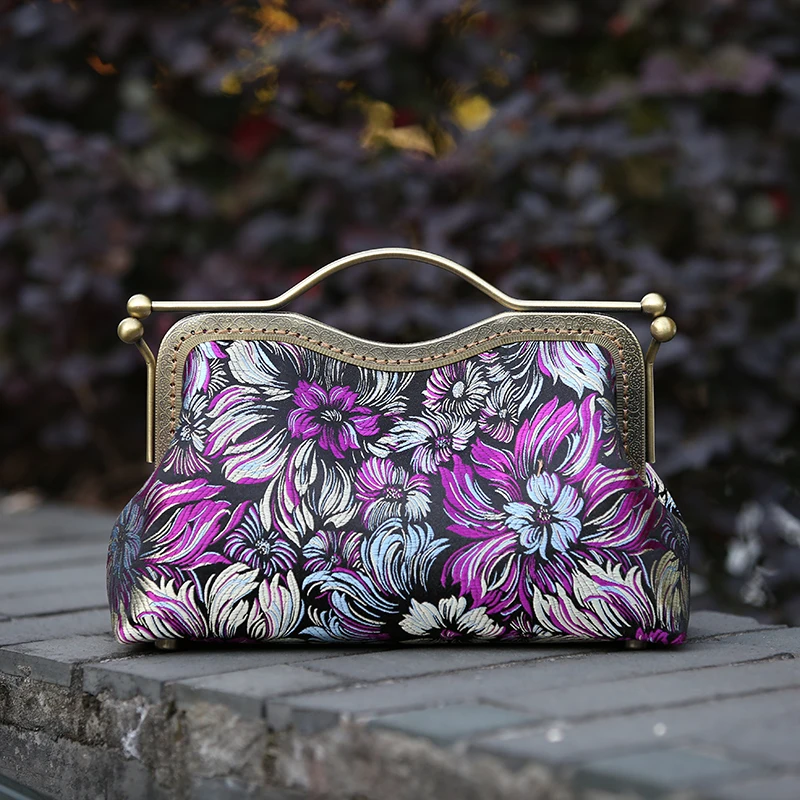 

Miaobu DIY Silk Handbag Material Kit 20cm Lip ape Silk Brocade Fabric Home Sewing Crts Chinese Brand