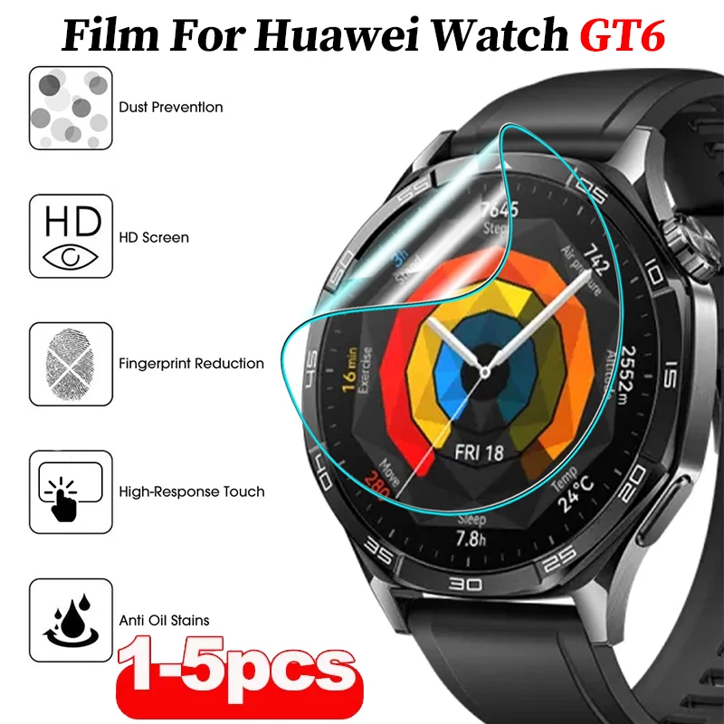 

1-5 шт. гидрогелевая пленка для Huawei Watch GT6 GT6Pro 46 мм Smartwatch HD защита от царапин для GT6 41 мм без стекла