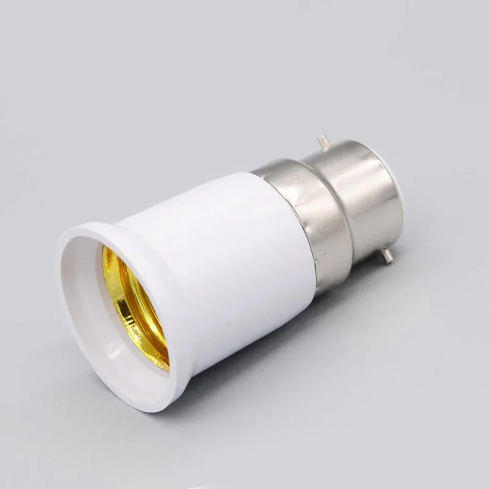 Adaptador de bombilla de tornillo Edison B22 a E27, convertidor de soporte de lámpara LED, Base de bombilla de conversión, accesorios de