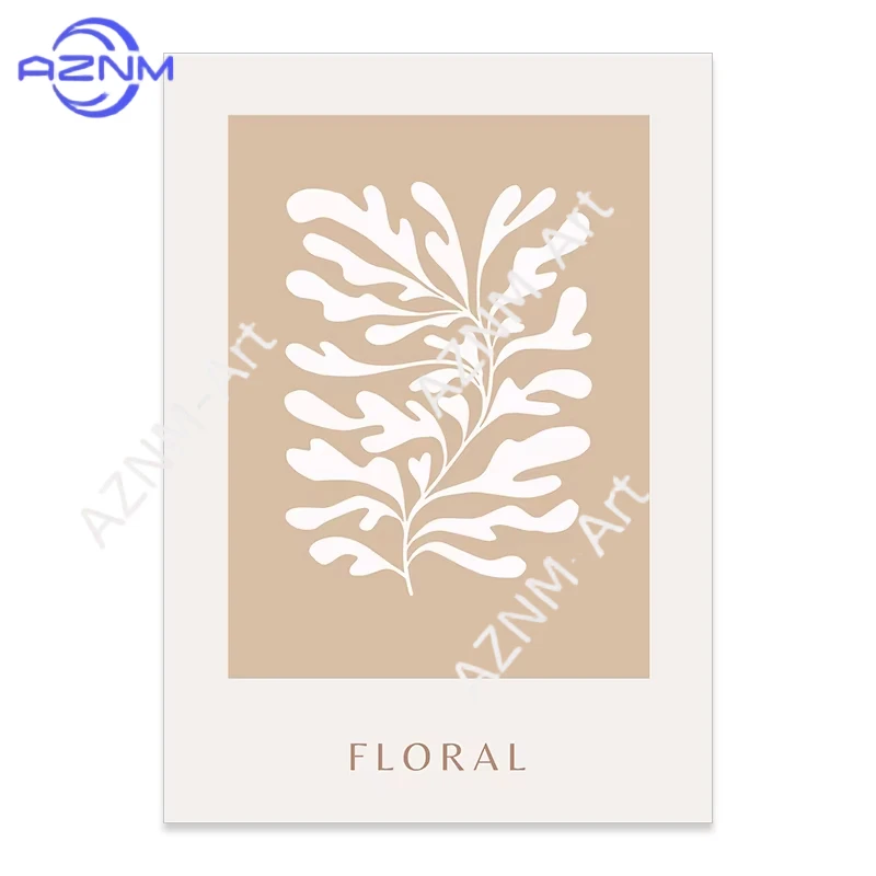 1Pc/3Pcs Modern Abstract Line Floral Leaves Sea Posters Canvas Painting Wall Art Print Bedroom Living Room Interior Home Decor