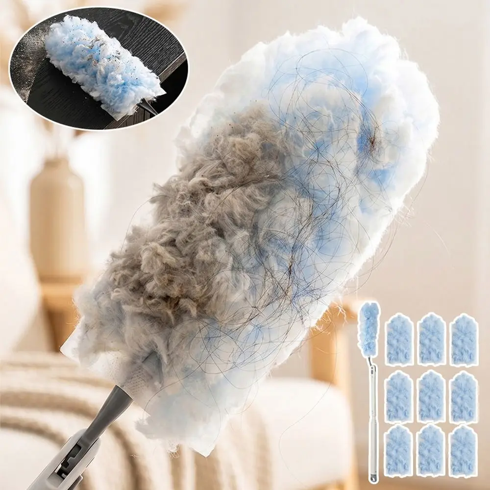 Plastic Electrostatic Duster Electrostatic Dust Clinging Extendable Handle Extendable Dust Brush Double Sided Soft Fibers