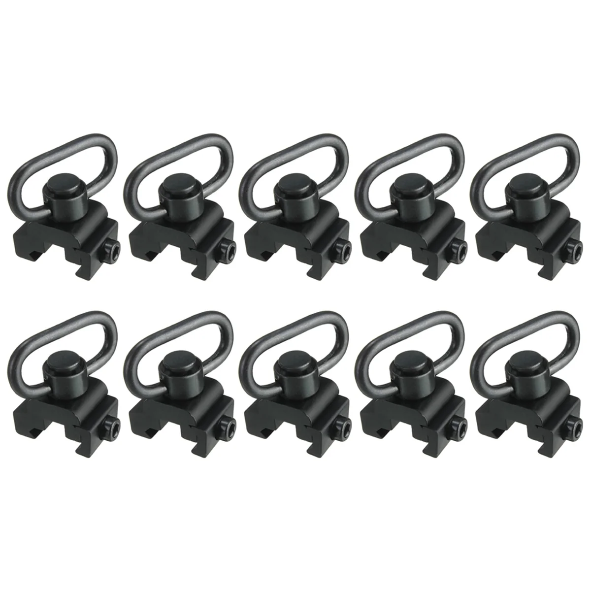 10X Quick Release Detach QD Sling Swivel Attachment W/ 20mm Picatinny Rail Mount Black