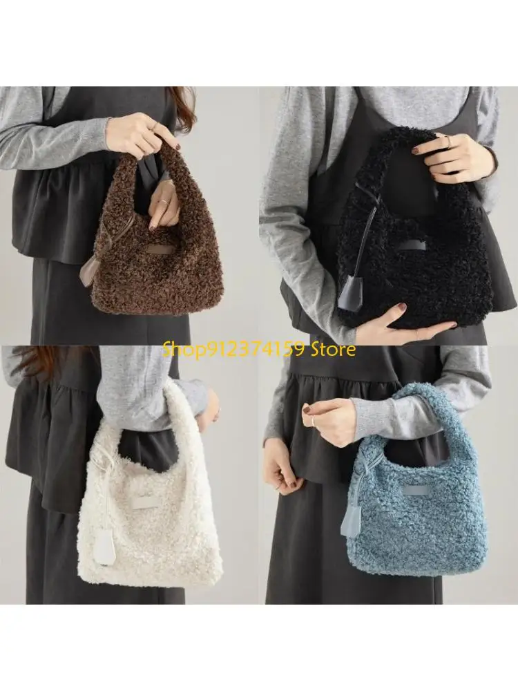 

G5AE Premium Plush Work Bag Abrasion Resistant Construction Spacious Storage Handbag Top Handle Bag Professional Daily Use