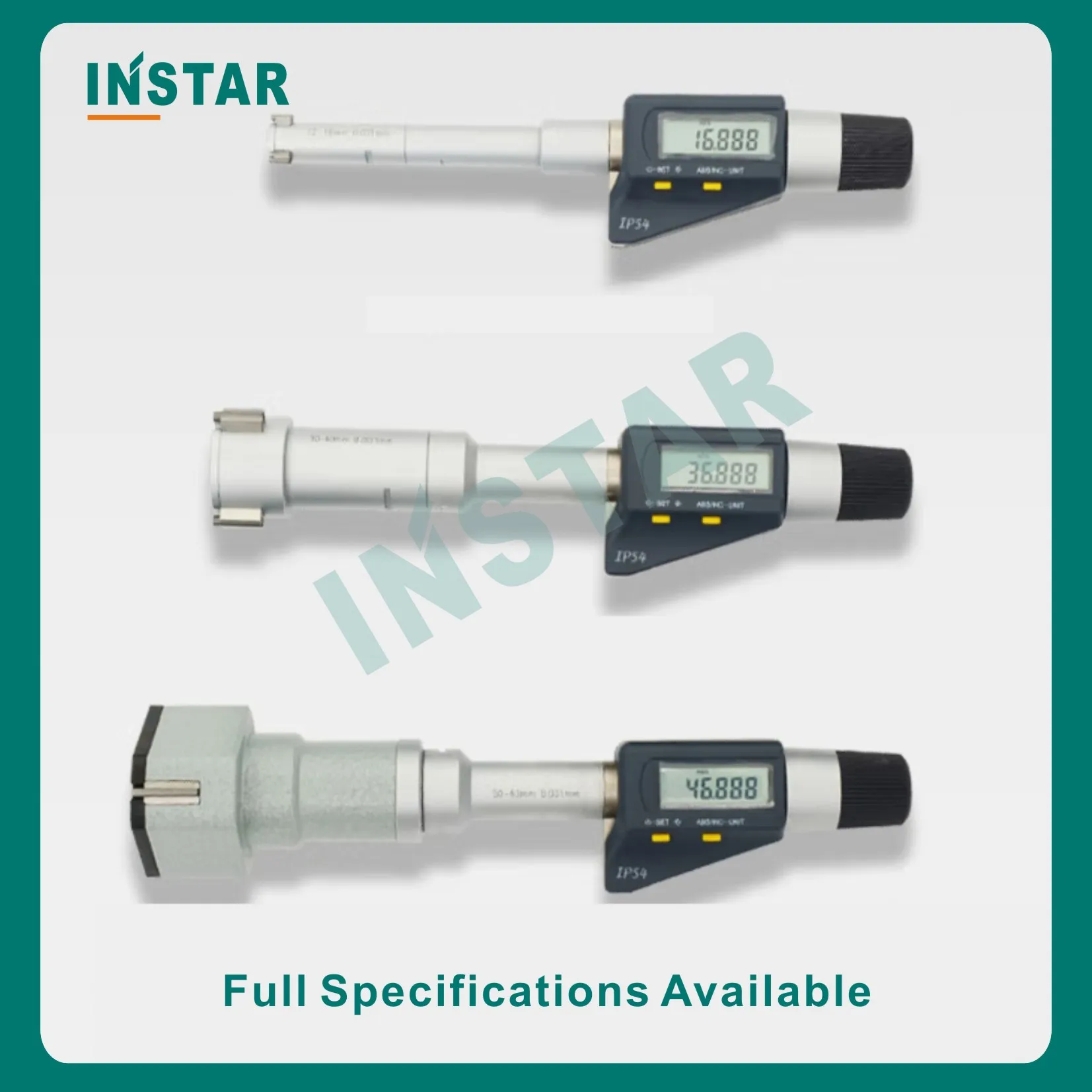 3 Point Digital Internal Micrometer 6-8mm x 0.001mm IP54 Proof Industrial Quality 8-10mm 10-12mm 30-40mm Mechanical 0.005mm