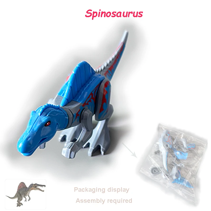 Mini Jurassic Dinosaurs World Building Blocks Dino T-Rex Velociraptor Figures Model Assemble Educational Toys For Children Gifts - view 6