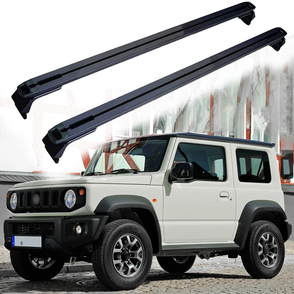 Barras Transversais para Bagageiro de Teto para Suzuki Jimny JB74 2019-2026 |   Design e capacidade para 150 lbs |   2 Peças de Alumínio Preto Anticorrosão para Teto