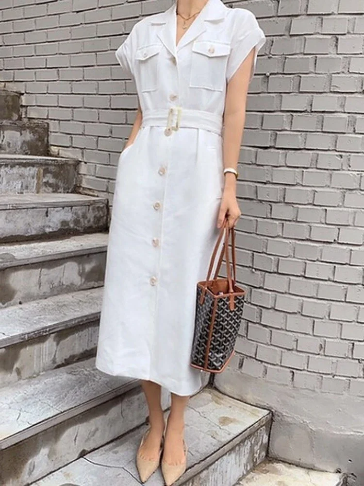 Summer Women Dress Shirt Dress Long Evening Female Vintage Maxi Party Oversize Beach Woman Dresses Casual Elegant Prom White