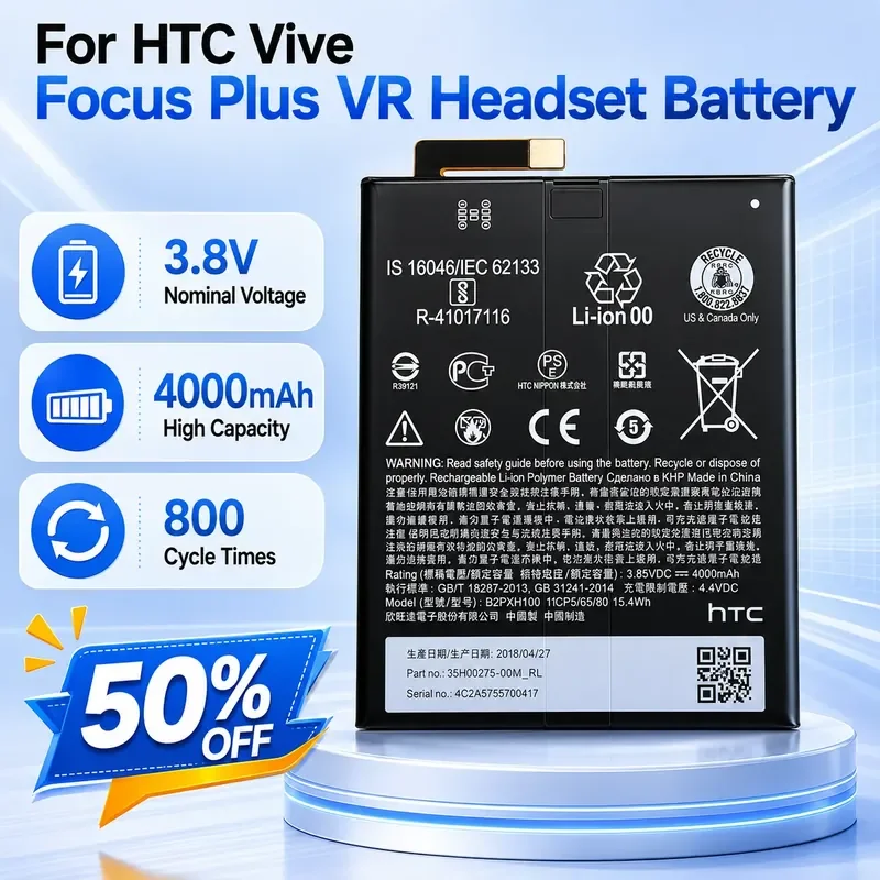 

For HTC Vive Focus Plus VR Glasses Battery B2PXH100 35H00275-02M