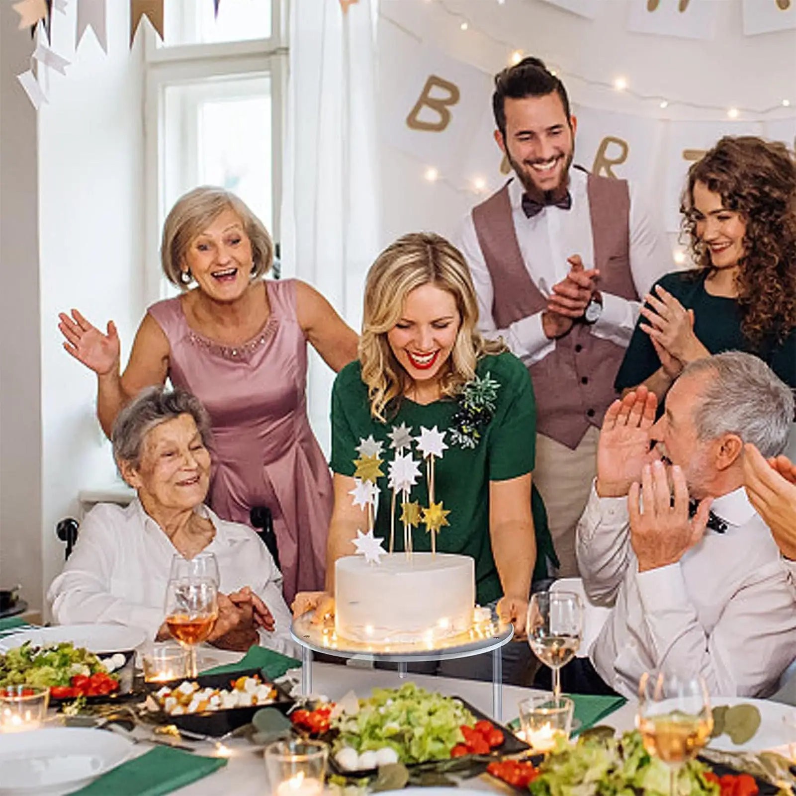 

Cake Stand 3 Pieces Acrylic Food Display Acrylic Birthday Cake Stands Set For Table Decor Food Candy Cookie Birthday Wedding