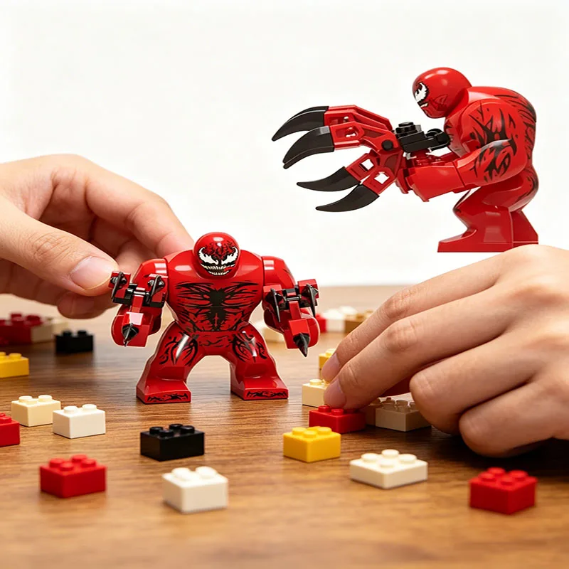 Superhero Building Block Figures Toy – Iron Man Mech Venom Thanos Deadpool Wolverine Action Model Toy, Kids Christmas Gift