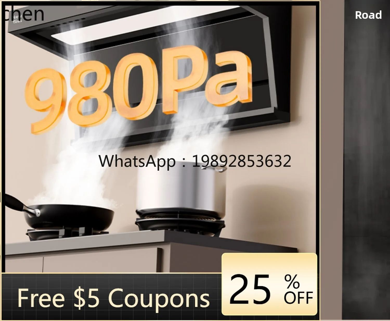 

AB range hood kitchen large suction top side double range hood automatic cleaning