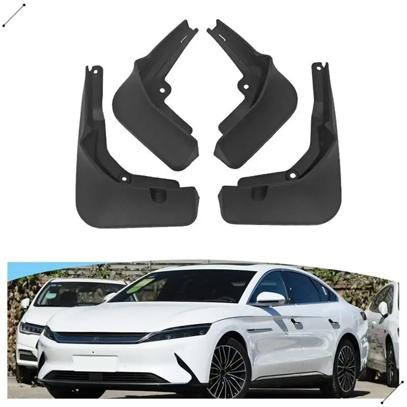 4 قطعة واقيات الطين الأمامية والخلفية للسيارة واقيات الطين ملحقات لـ BYD HAN EV 2020 2021 #2