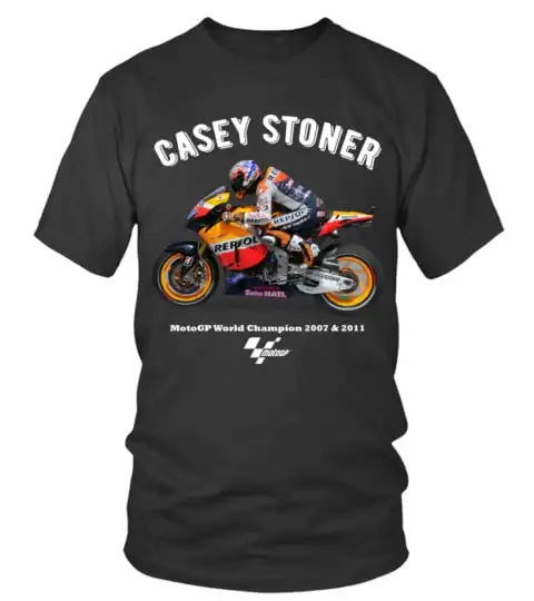 Koszulka z okrągłym dekoltem, odpowiednia dla mężczyzn i kobiet - RD80-008-BK Casey Stoner S-3XL