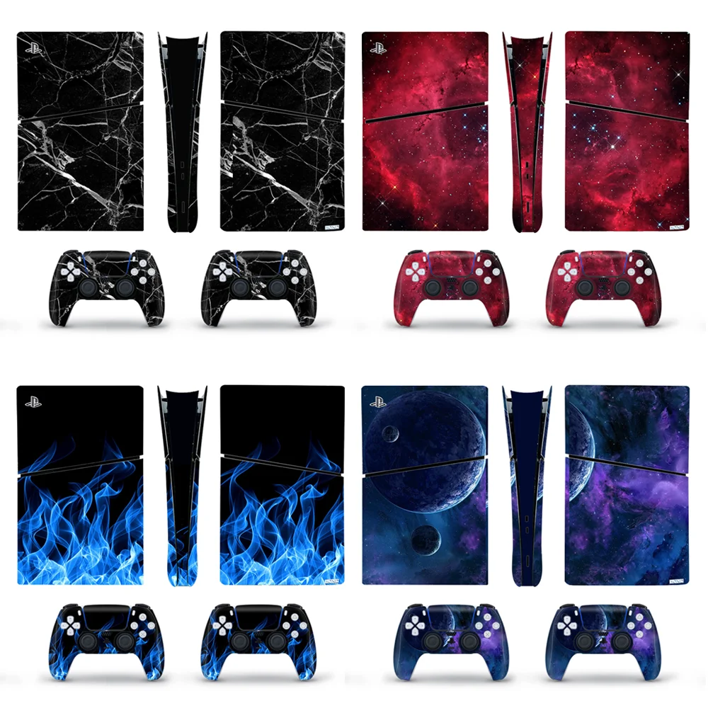 Calcomanía de vinilo para consola Digital PS5, funda protectora de piel, 2 uds., mando para PS5, accesorios delgados