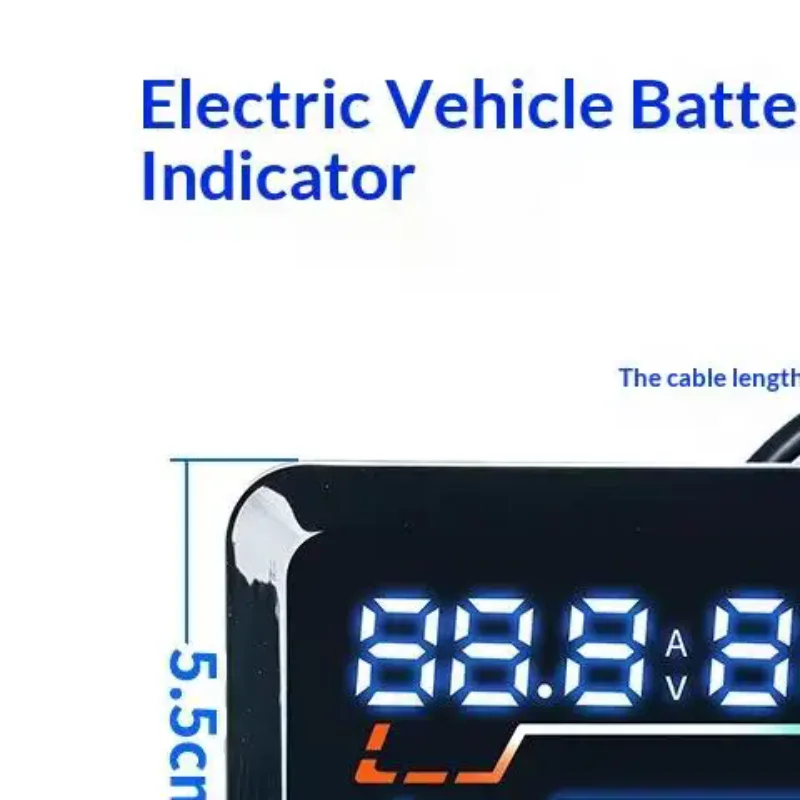 1Pcs 48V-72V Digital Voltage Meter, Battery Level Indicator Power Display for E-Scooter Motorcycle E-Bike Car