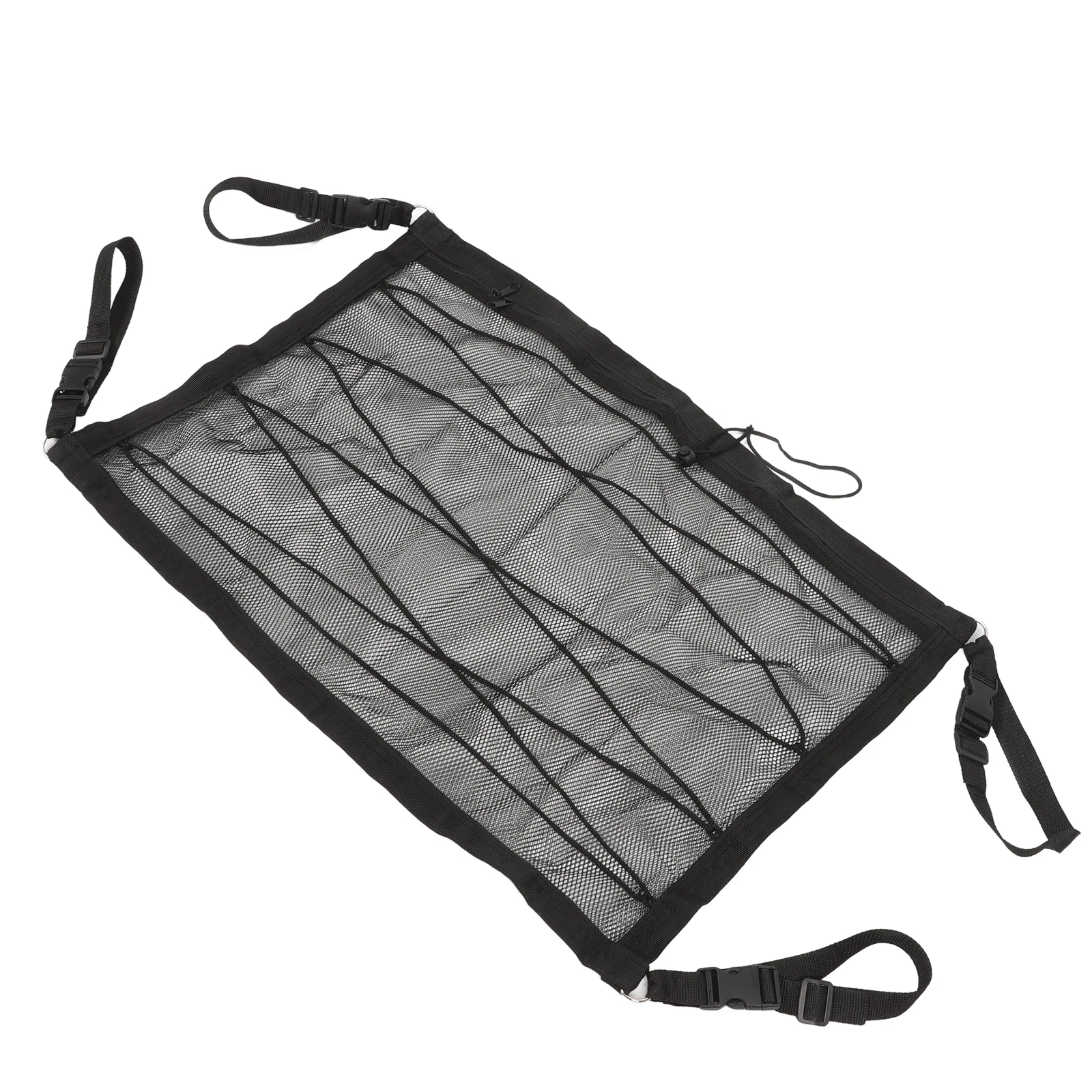 

Car Ceiling Cargo Net Double Layer Zipper SUV Storage Mesh Bag Travel Camping Roof Automotive Accessories Organizer