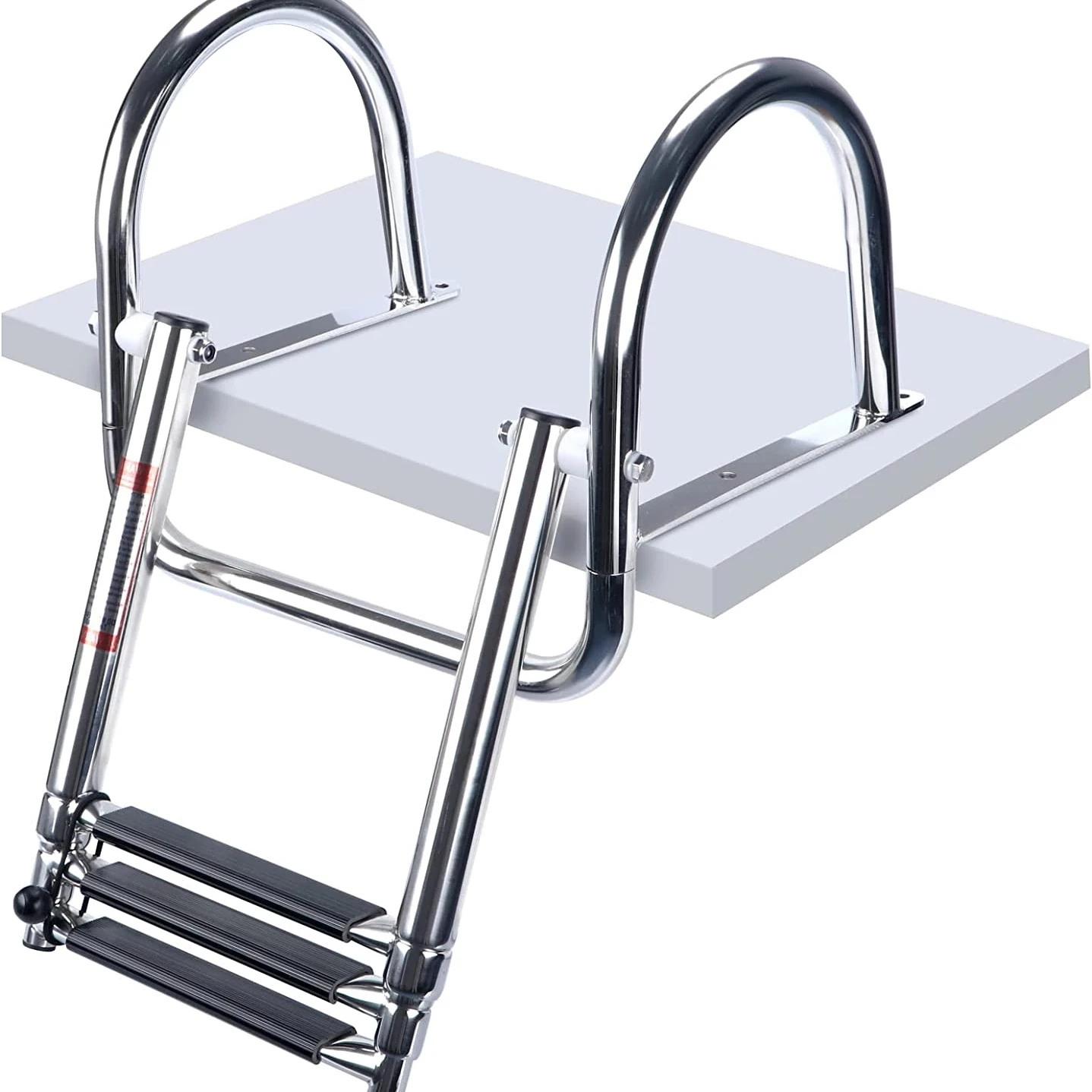 Boat Accessories Stainless Steel Boat Boarding Telescoping Ladder Sliding folding swimming Launching ladder With handrail