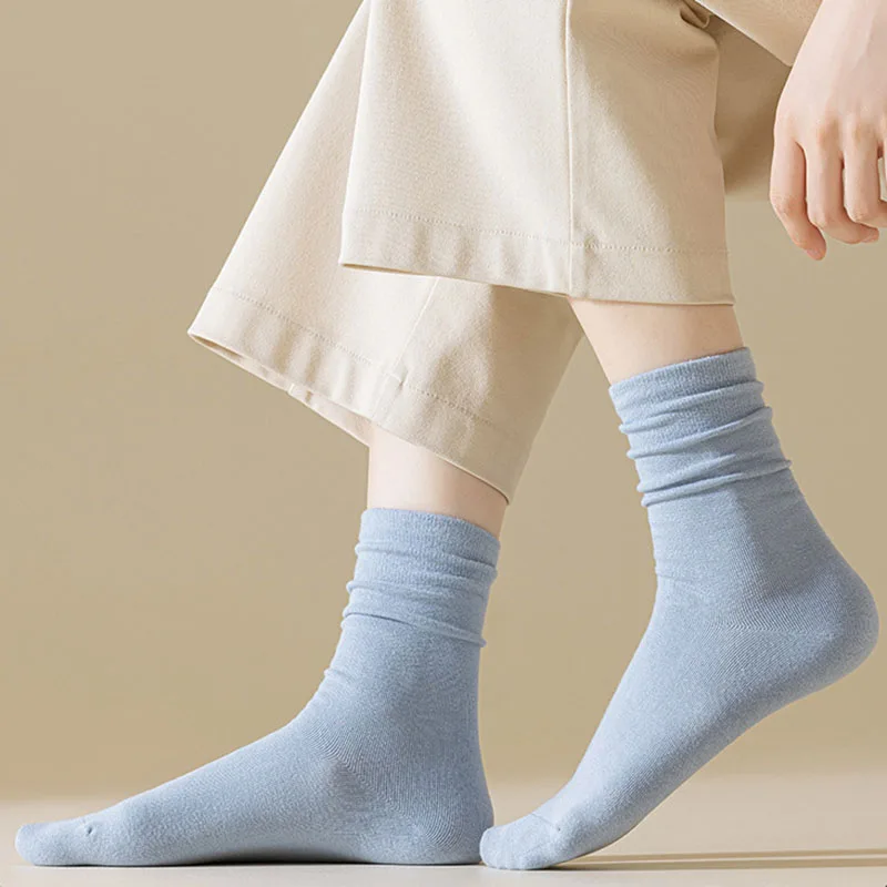 2025 جديد الخريف الشتاء الجوارب النسائية الدافئة الأوسط أنبوب العصرية الجوارب الحرارية امرأة بلون تنوعا رشاقته تنفس الجوارب #4