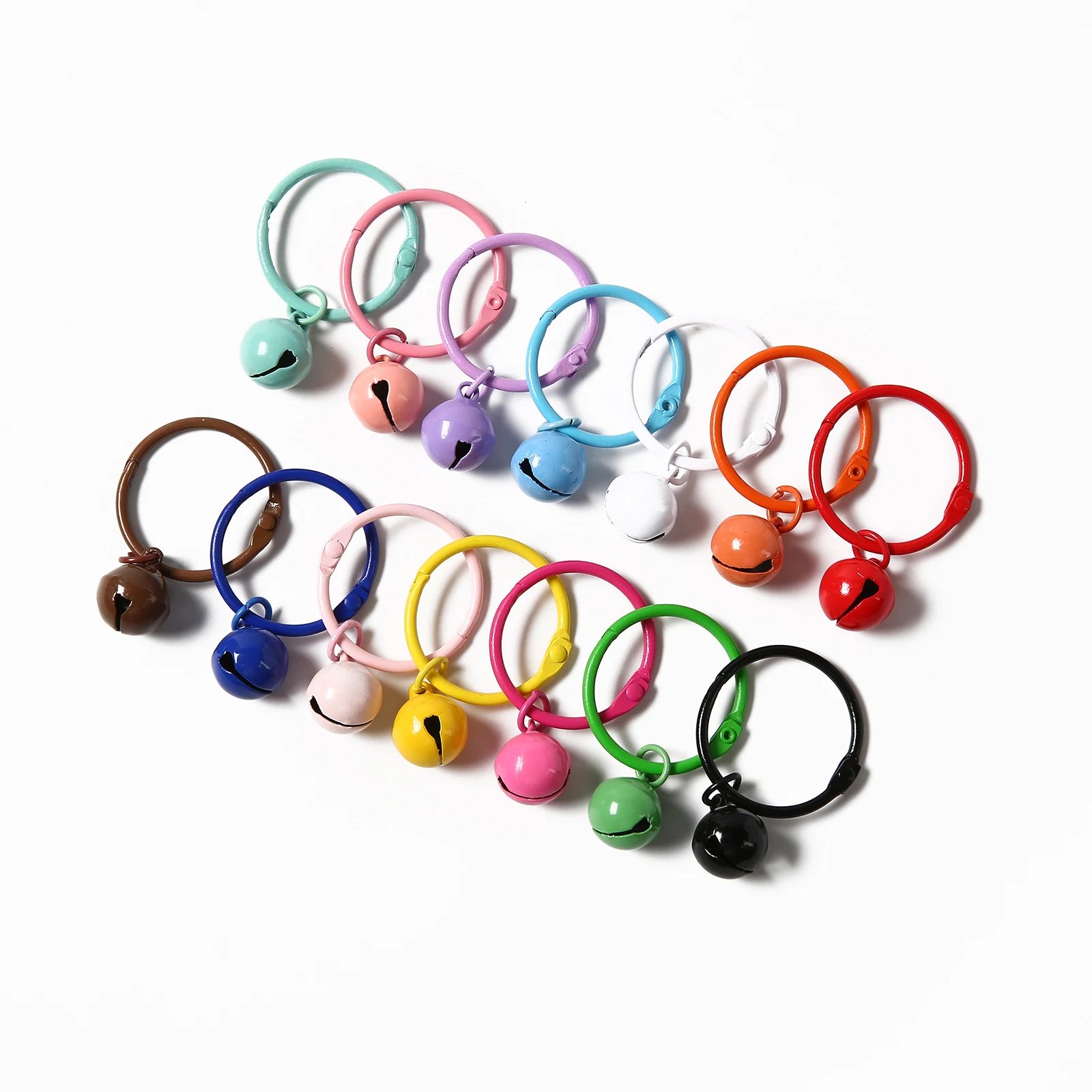 1/2/5/10/20 PCS Colorful Small Bell Keychain Backpack Pendant Gift Toy Bookcircle Accessoriesfor DIY