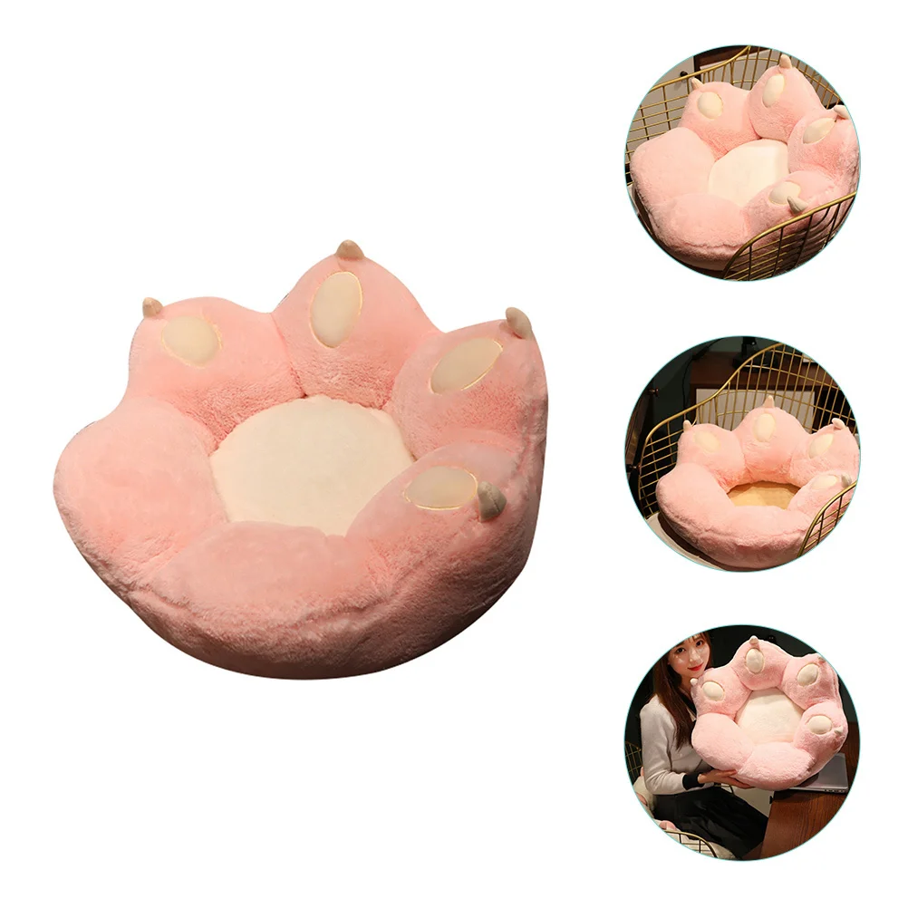 Cat Paw Cushion Comfortable Chair Pad Cartoon Shape Home Office Sofa Bed Car Decor Soft Non-Deformed Long-Time Use