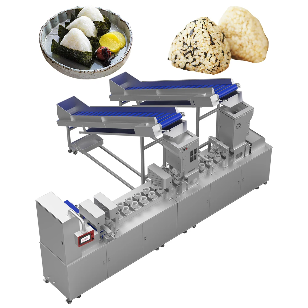 FOODLINE Customized Full Automatic Triangle Rice Ball Maker Sushi Onigiri Machine Suitable for Factories With Packaging Machine