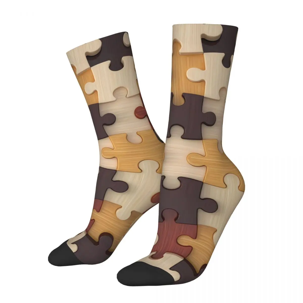 Puzzle Gradient Color Socks Male Mens Women Autumn Stockings Harajuku