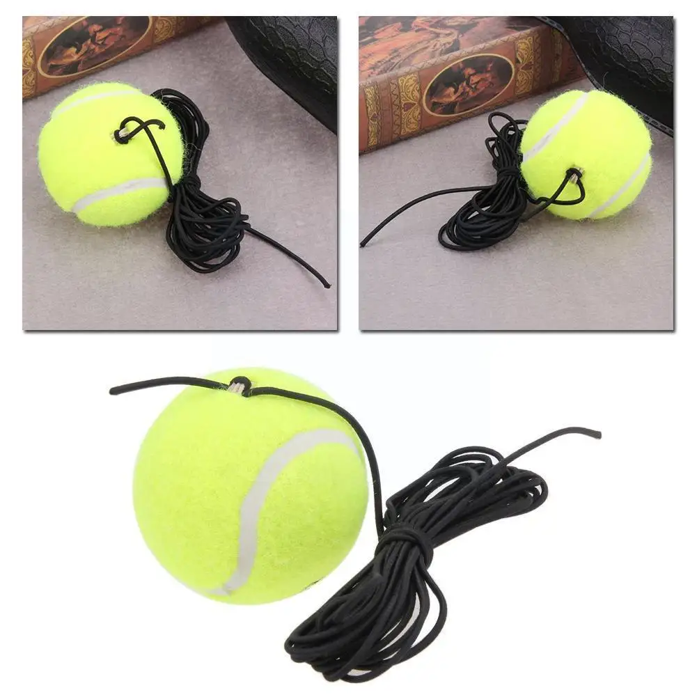 Single Training Tennis Ball With Elastic String Resistance Grip Training Practise Tennis Tennis Overgrip Balls Rubber Train Q5K5