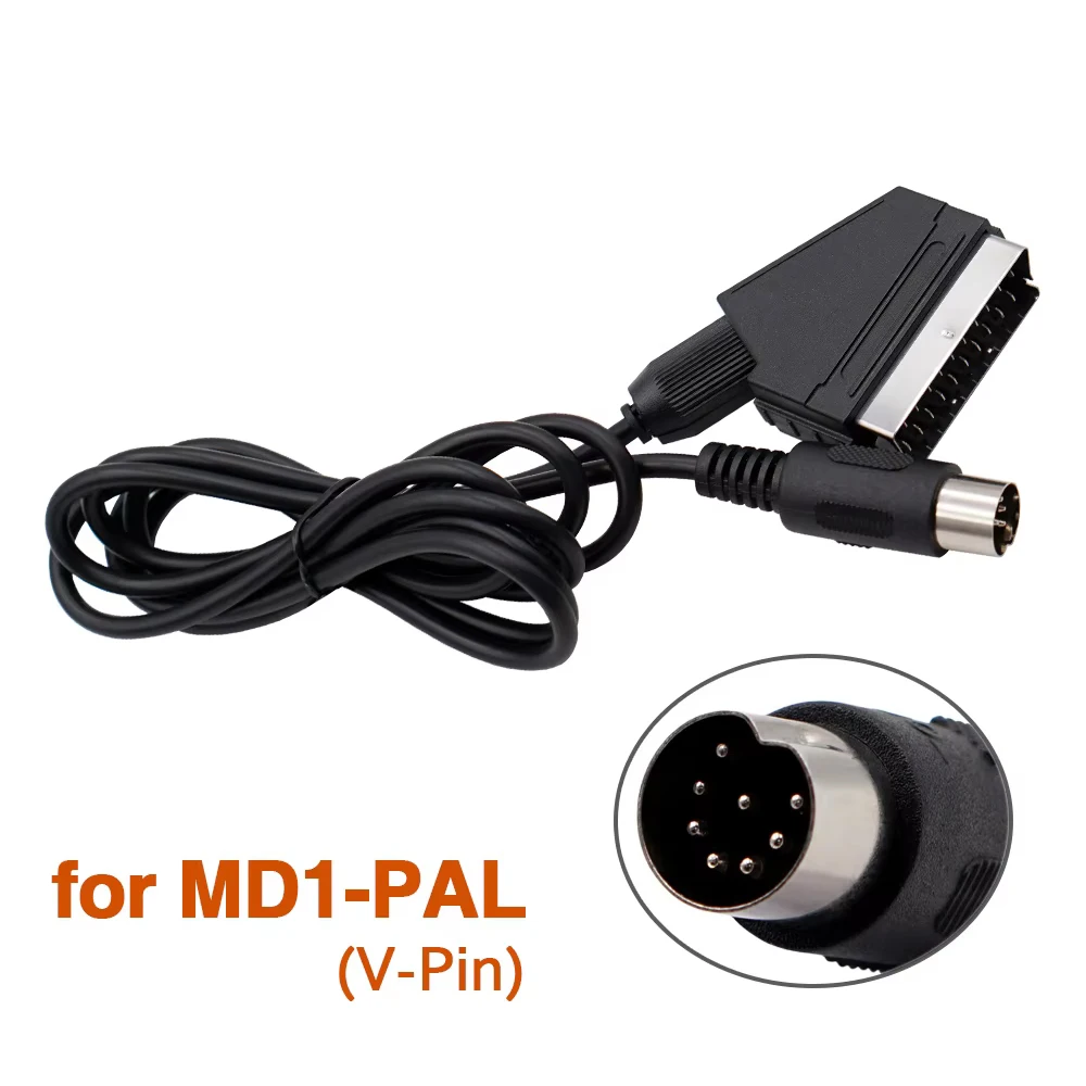 Kabel Scart 1,8 m RGB do konsoli do gier wideo PS2/PS1/PS3/SEGA Mega Drive1/MD2/DC Dreamcast/Saturn/Xbox/Xbox 360 Retro — zdjęcie produktu 6