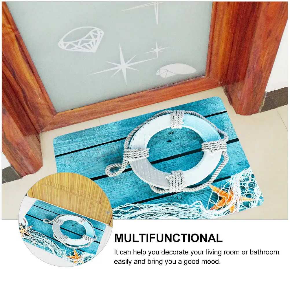 

1Pcs Non-Slip Rubber Felt Home Floor Mat Bathroom Decorative Cushion Quick-Drying Absorbent Pad Bathroom Mat Door Rug