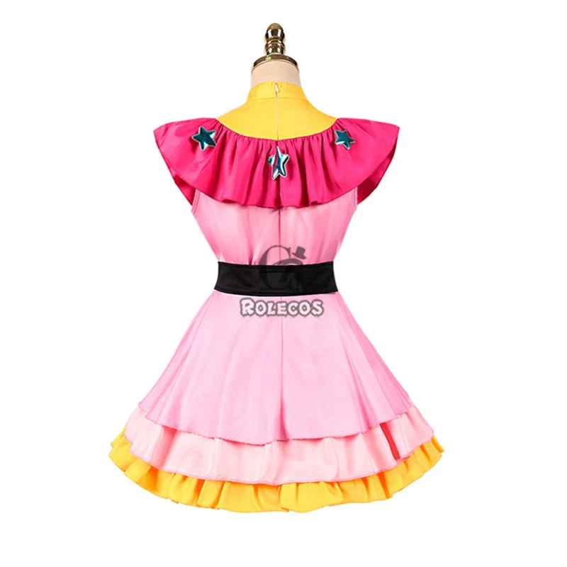 ROLECOS Oshi No Ko Costume Cosplay Ai Hoshino Cosplay Dress Anime Idol Stage gonna per ragazza carina vestito rosa Lolita Dress