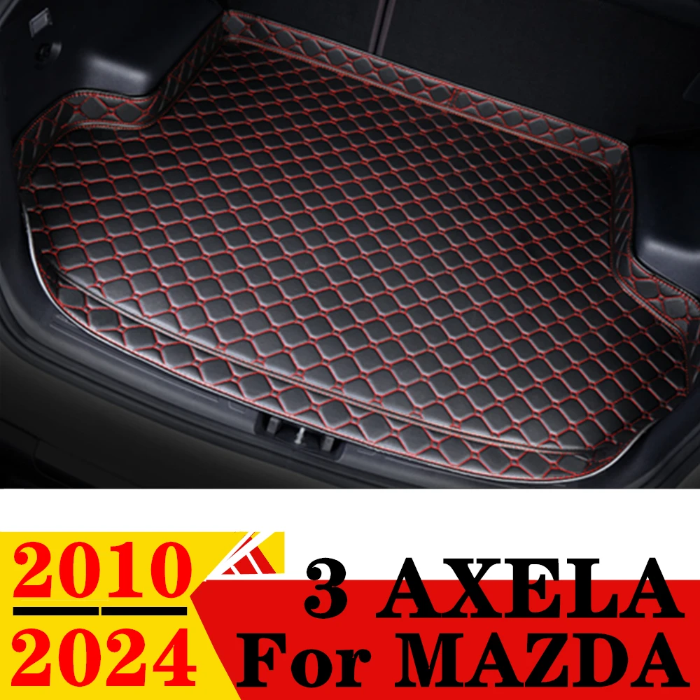 Car Trunk Mat For Mazda 3 Axela 2024 2023 2022 2021 20 2019-2010 High Side Rear Cargo Liner Boot Tray luggage Pad Protect Carpet