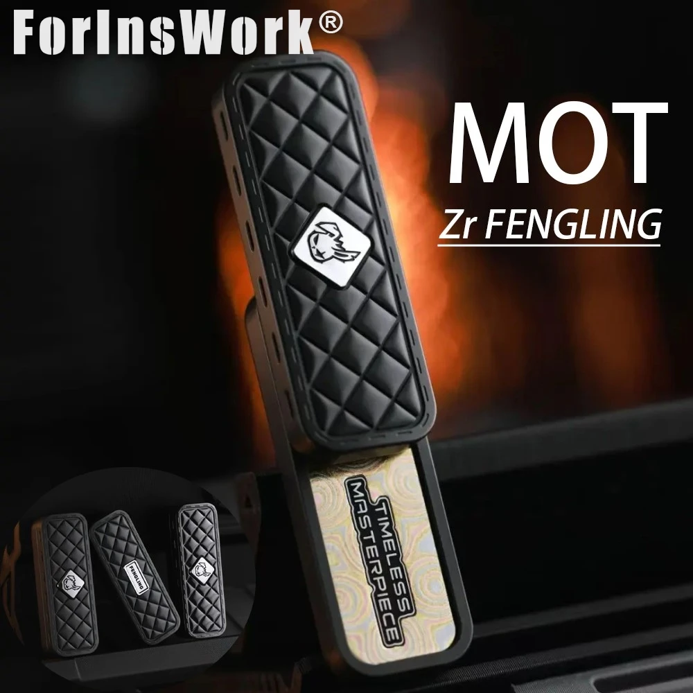 

MOT Zirconium FENGLING 3D-слайдер с ромбовидным тиснением и скрытым отверстием для паракорда, аксессуары, фиджет-слайдер, офисные игрушки