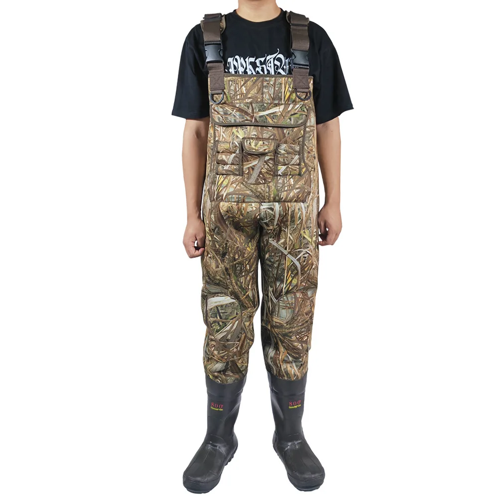 

New ENeoprene Camo Hunting Waders with Hunting Boots Half Durable Waterproof Camouflage wade