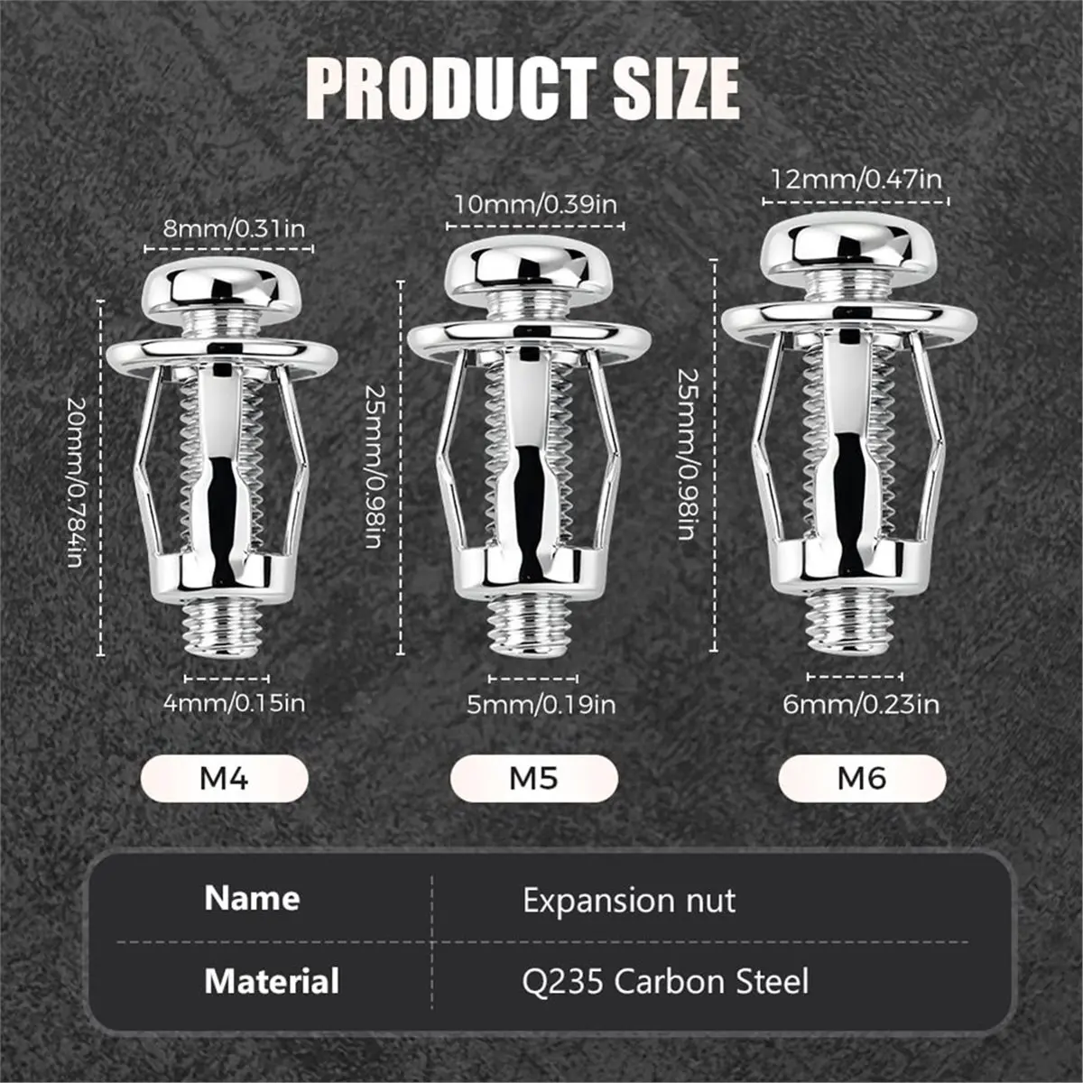 

Y69A Jack Car Metal Screw,for Installation License Plates,Hollow Wall Iron Skin Line,M4-20, M4-25, M5-25, M6-25 Metal Nut A