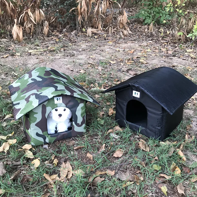 Winter Warm Waterproof Outdoor Pet House Cat Nest Dog Nest Tent Cabin Pet Bed Tent Cat Kennel Portable Travel Nest Pet Carrier F