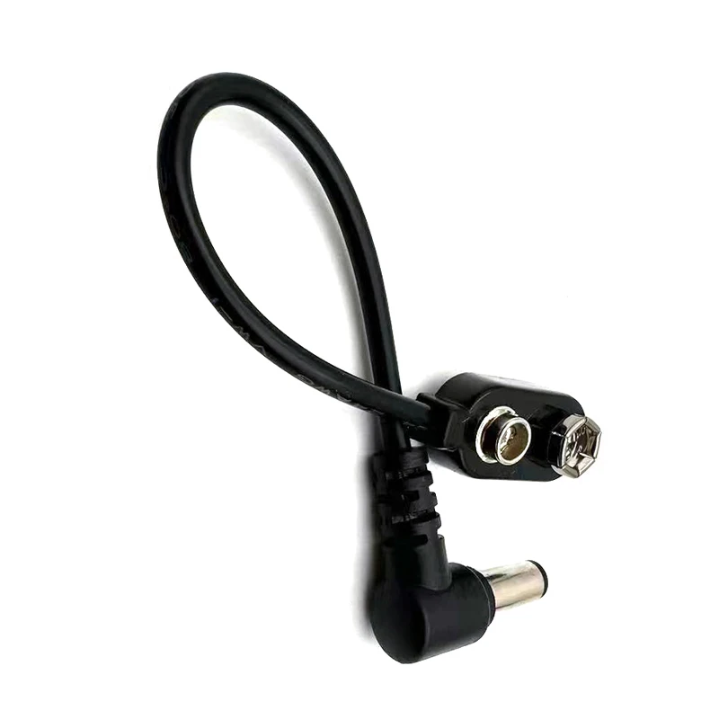Effect Pedal 9V Battery Clip Converter Power Cable Snap Connector DC Power 5.5*2.1 Male 90° Right Angle Jack,Guitar Accessories - Image 2