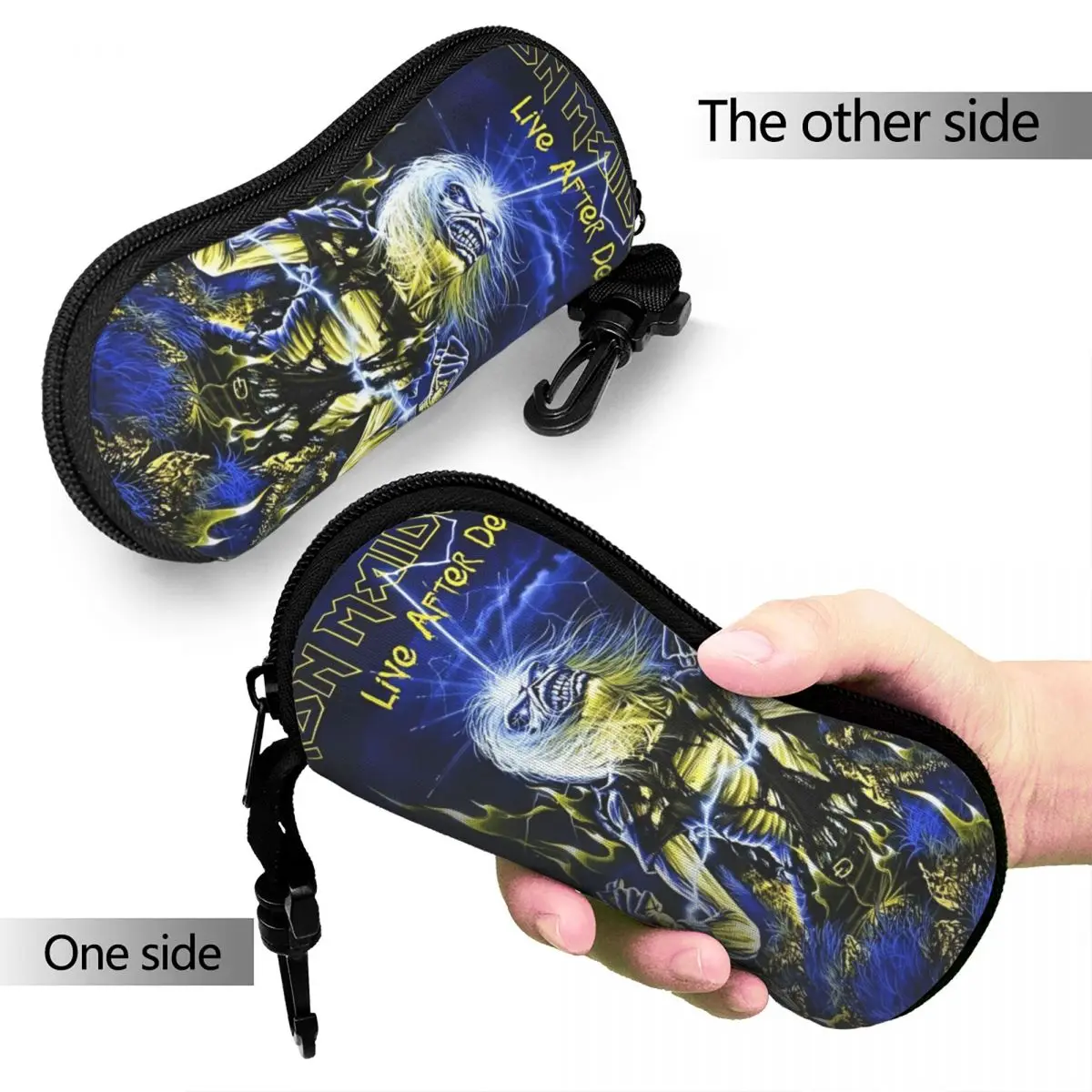 Rock Ironmaiden Glasses Case Waterproof Heavy Metal MusicGlasses Protector Protector Eyeglasses Box