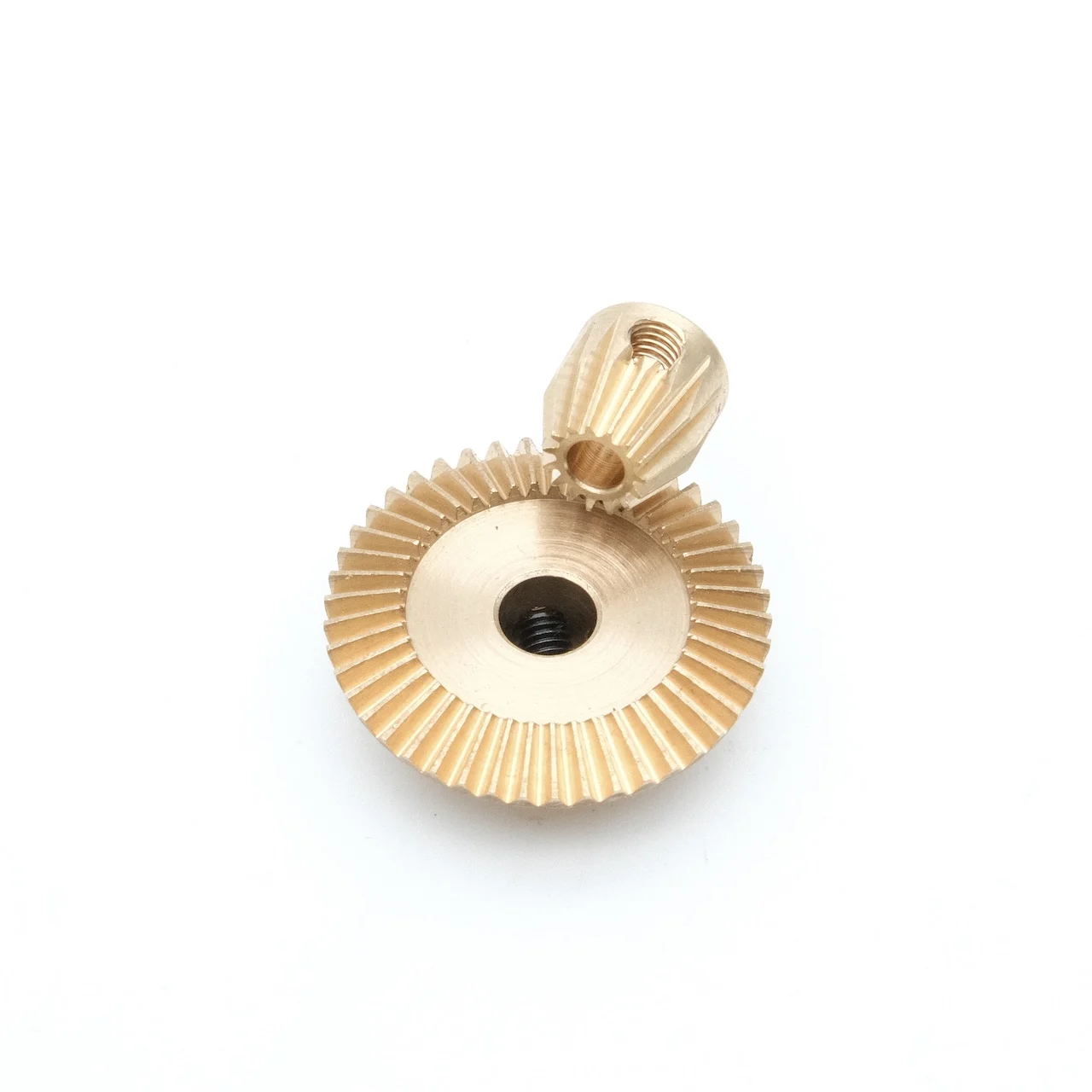 1:3 Static Modulation 0.5M 15/45 Teeth Bevel Gear 3-Times Reduction 90-degree Transmission Model Brass Parts