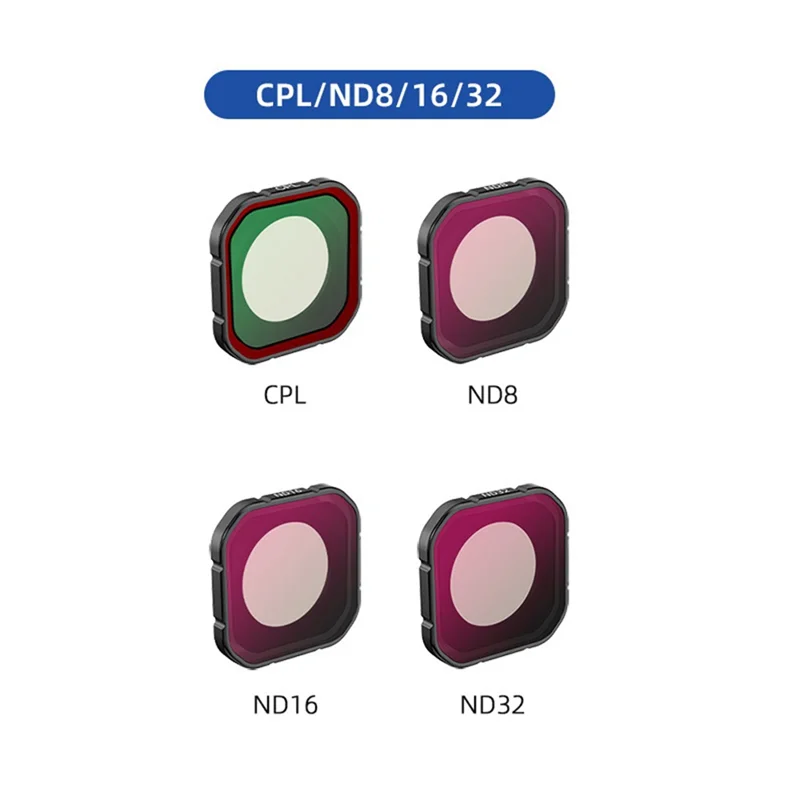Classy-4PCS Lens Filter CPL ND8/16/32 Filter Kit For Insta360 Ace Pro2 Action Camera ND Dimming CPL Polarizer Accessory