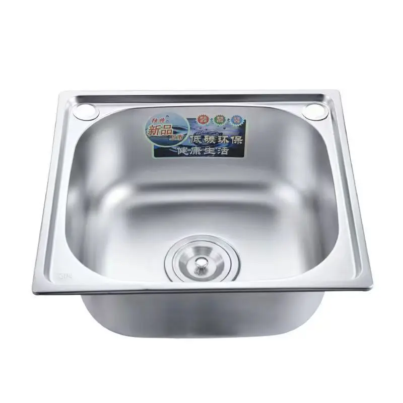 Home Improvement  38x32x23cm 1.1mm Thick Kitchen Sink Fregadero De Cocina Wash  Portable Stainless Sink Wastafel Kitchen Faucets