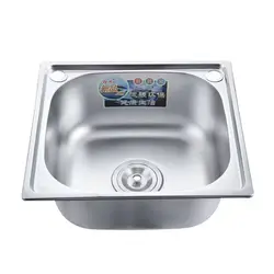 Home Improvement  38x32x23cm 1.1mm Thick Kitchen Sink Fregadero De Cocina Wash  Portable Stainless Sink Wastafel Kitchen Faucets