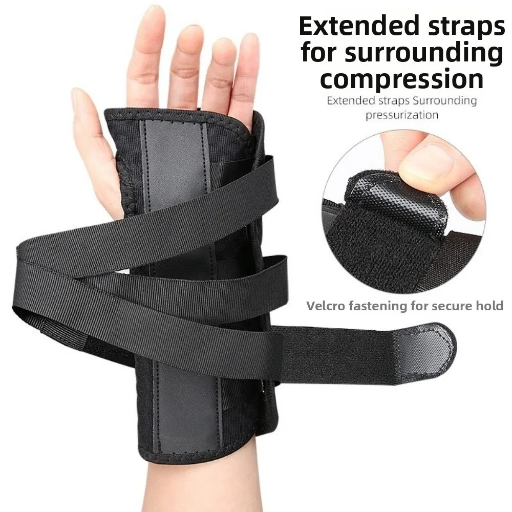Double Aluminum Plate Support Wrist Fixed Strap Breathable Stable Wrist Brace Splint Protector Right /Left Hand