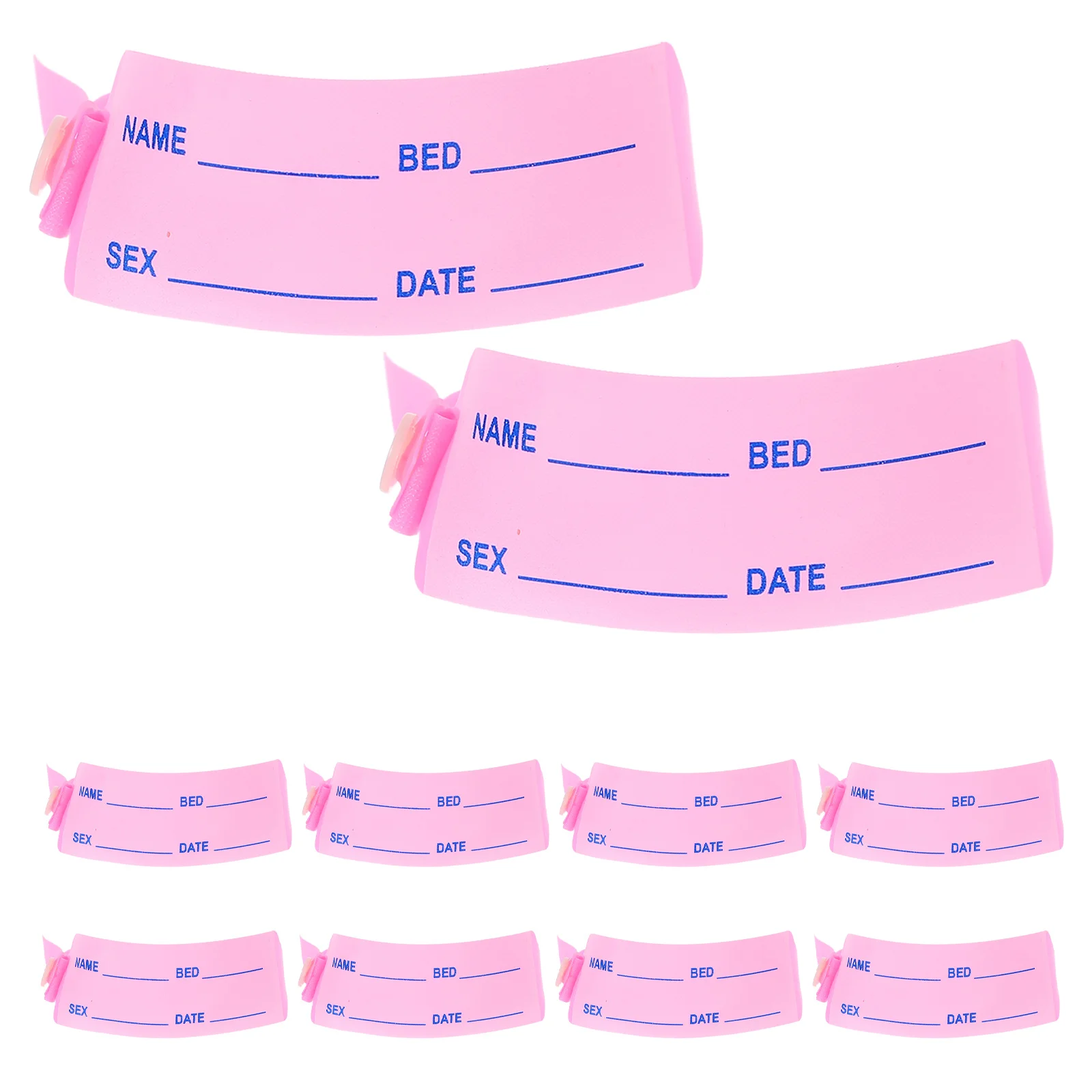 

100 шт., браслеты для идентификации пациента, браслеты для идентификации больницы, водонепроницаемые медицинские браслеты из ПВХ для пожилых людей, уход за больными