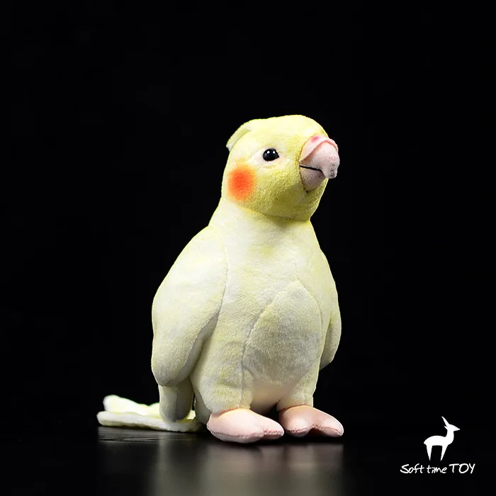 Jouet en peluche perroquet jaune mignon, poupée de simulation, cadeau de haute qualité, environ 18cm